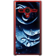 203SH-YCM2P0765-78 [SoftBank 203SH AQUOS PHONE Xx用 カバー  ウォーターローズクラシックデザインブルー]