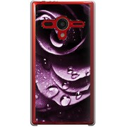 203SH-YCM2P0766-78 [SoftBank 203SH AQUOS PHONE Xx用 カバー  ウォーターローズクラシックデザインマゼンタ]
