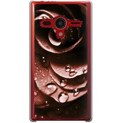 203SH-YCM2P0767-78 [SoftBank 203SH AQUOS PHONE Xx用 カバー  ウォーターローズクラシックデザインレッド]