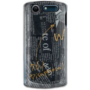 101N-YCM2P0025-78 [SoftBank 101N MEDIAS CH用 カバー Newspaperブラック]