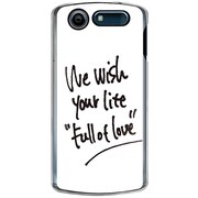 101N-YCM2P0427-78 [SoftBank 101N MEDIAS CH用 カバー WewishyourlifeFullofLove BigWhite]