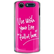 101N-YCM2P0428-78 [SoftBank 101N MEDIAS CH用 カバー WewishyourlifeFullofLove LoverPink]
