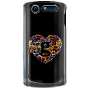 101N-YCM2P0465-78 [SoftBank 101N MEDIAS CH用 カバー LovegramFlowerHeartBlack]