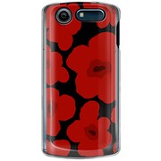SoftBank 101N MEDIAS CH用 カバー ルーズフラワーコレクションシルエットカラーズ♯20スモークレッド 101N-YCM2P0625-78