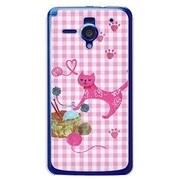 206SH-YCM2P0216-78 [SoftBank 206SH用 カバー ネコちゃんのいたずら]