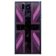 SoftBank 101F用 カバー ユニオンジャックコレクショングレーカラーズ♯10パープル 101F-YCM2P0601-78
