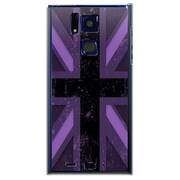 SoftBank 101F用 カバー ユニオンジャックコレクショングレーカラーズ♯70エッジパープル 101F-YCM2P0607-78