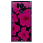 SoftBank 101F用 カバー ルーズフラワーコレクションシルエットカラーズ♯10パッションピンク 101F-YCM2P0624-78