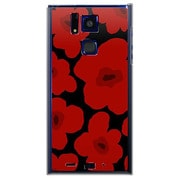 SoftBank 101F用 カバー ルーズフラワーコレクションシルエットカラーズ♯20スモークレッド 101F-YCM2P0625-78