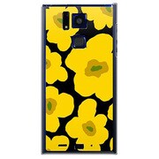 SoftBank 101F用 カバー ルーズフラワーコレクションシルエットカラーズ♯50カークイエロー 101F-YCM2P0628-78