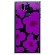 SoftBank 101F用 カバー ルーズフラワーコレクションシルエットカラーズ♯60オリスターパープル 101F-YCM2P0629-78