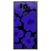 SoftBank 101F用 カバー ルーズフラワーコレクションシルエットカラーズ♯70モンツァブルー 101F-YCM2P0630-78
