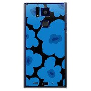 SoftBank 101F用 カバー ルーズフラワーコレクションシルエットカラーズ♯80ペルージャブルー 101F-YCM2P0631-78