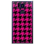 SoftBank 101F用 カバー 千鳥格子デザインA-BIGPink 101F-YCM2P0750-78