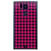SoftBank 101F用 カバー 千鳥格子デザインドットB-Pink 101F-YCM2P0754-78