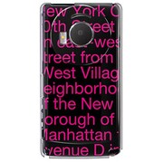 101P-YCM2P0002-78 [SoftBank 101P LUMIX Phone用 カバー NewYorkTypographyピンク]