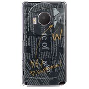 101P-YCM2P0025-78 [SoftBank 101P LUMIX Phone用 カバー Newspaperブラック]