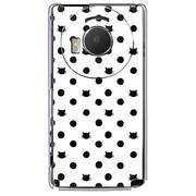 101P-YCM2P0051-78 [SoftBank 101P LUMIX Phone用 カバー ネコと水玉ホワイト]
