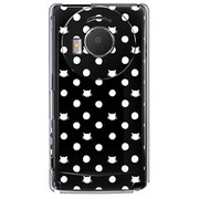 101P-YCM2P0052-78 [SoftBank 101P LUMIX Phone用 カバー ネコと水玉ブラック]