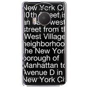 101P-YCM2P0091-78 [SoftBank 101P LUMIX Phone用 カバー NewYorkTypographyブラック]
