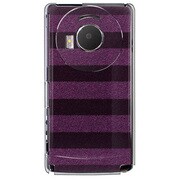 101P-YCM2P0129-78 [SoftBank 101P LUMIX Phone用 カバー ボーダーソックスパープル＆ネイビー]