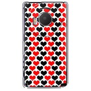 101P-YCM2P0224-78 [SoftBank 101P LUMIX Phone用 カバー 赤黒ハート]