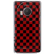 101P-YCM2P0352-78 [SoftBank 101P LUMIX Phone用 カバー レッド＆ブラック市松柄]