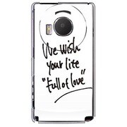 101P-YCM2P0427-78 [SoftBank 101P LUMIX Phone用 カバー WewishyourlifeFullofLove/BigWhite]