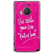 101P-YCM2P0428-78 [SoftBank 101P LUMIX Phone用 カバー WewishyourlifeFullofLove/LoverPink]
