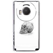 101P-YCM2P0456-78 [SoftBank 101P LUMIX Phone用 カバー スカルヘッドフラワーホワイトプレート]