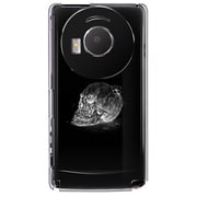 101P-YCM2P0457-78 [SoftBank 101P LUMIX Phone用 カバー スカルヘッドフラワーブラックプレート]