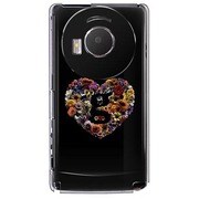 101P-YCM2P0465-78 [SoftBank 101P LUMIX Phone用 カバー LovegramFlowerHeartBlack]