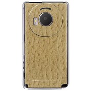 SoftBank 101P LUMIX Phone用 カバー オーストリッチパターンイエローブラウン 101P-YCM2P0519-78