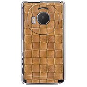 SoftBank 101P LUMIX Phone用 カバー クロスレザーパターンブラウン 101P-YCM2P0522-78