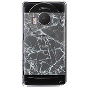 101P-YCM2P0593-78 [SoftBank 101P LUMIX Phone用 カバー フェイククラッシュガラスブラックしょぼーん]