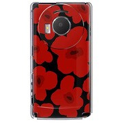 SoftBank 101P LUMIX Phone用 カバー ルーズフラワーコレクションシルエットカラーズ♯20スモークレッド 101P-YCM2P0625-78