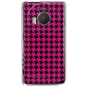 101P-YCM2P0754-78 [SoftBank 101P LUMIX Phone用 カバー 千鳥格子デザインドットB-Pink]