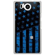106SH-YCM2P0646-78 [SoftBank 106SH AQUOS PHONE Xx 用 カバー ブラックアメリカンフラッグLAカラーズ♯60ジョージアブルー]