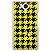 106SH-YCM2P0751-78 [SoftBank 106SH AQUOS PHONE Xx 用 カバー 千鳥格子デザインA-BIGYellow]