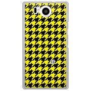 106SH-YCM2P0753-78 [SoftBank 106SH AQUOS PHONE Xx 用 カバー 千鳥格子デザインA-Yellow]