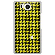 106SH-YCM2P0755-78 [SoftBank 106SH AQUOS PHONE Xx 用 カバー 千鳥格子デザインドットB-Yellow]