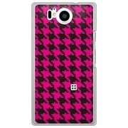 106SH-YCM2P0757-78 [SoftBank 106SH AQUOS PHONE Xx 用 カバー 千鳥格子デザインドットB-BIGPink]