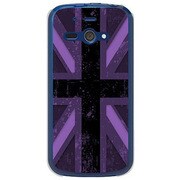 SoftBank 205SH AQUOS PHONE ss用 カバーユニオンジャックコレクショングレーカラーズ♯70エッジパープル 205SH-YCM2P0607-78