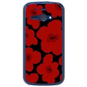 SoftBank 205SH AQUOS PHONE ss用 カバールーズフラワーコレクションシルエットカラーズ♯20スモークレッド 205SH-YCM2P0625-78