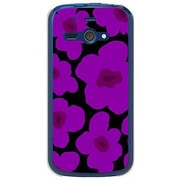 SoftBank 205SH AQUOS PHONE ss用 カバールーズフラワーコレクションシルエットカラーズ♯60オリスターパープル 205SH-YCM2P0629-78