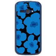 SoftBank 205SH AQUOS PHONE ss用 カバールーズフラワーコレクションシルエットカラーズ♯80ペルージャブルー 205SH-YCM2P0631-78