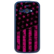 SoftBank 205SH AQUOS PHONE ss用 カバーブラックアメリカンフラッグLAカラーズ♯10ワシントンピンク 205SH-YCM2P0641-78