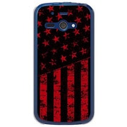 SoftBank 205SH AQUOS PHONE ss用 カバーブラックアメリカンフラッグLAカラーズ♯20コロラドレッド 205SH-YCM2P0642-78