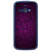 SoftBank 205SH AQUOS PHONE ss用 カバークラシックパターンデザインダークパープル 205SH-YCM2P0688-78