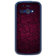 SoftBank 205SH AQUOS PHONE ss用 カバークラシックパターンデザインダークマゼンタ 205SH-YCM2P0689-78